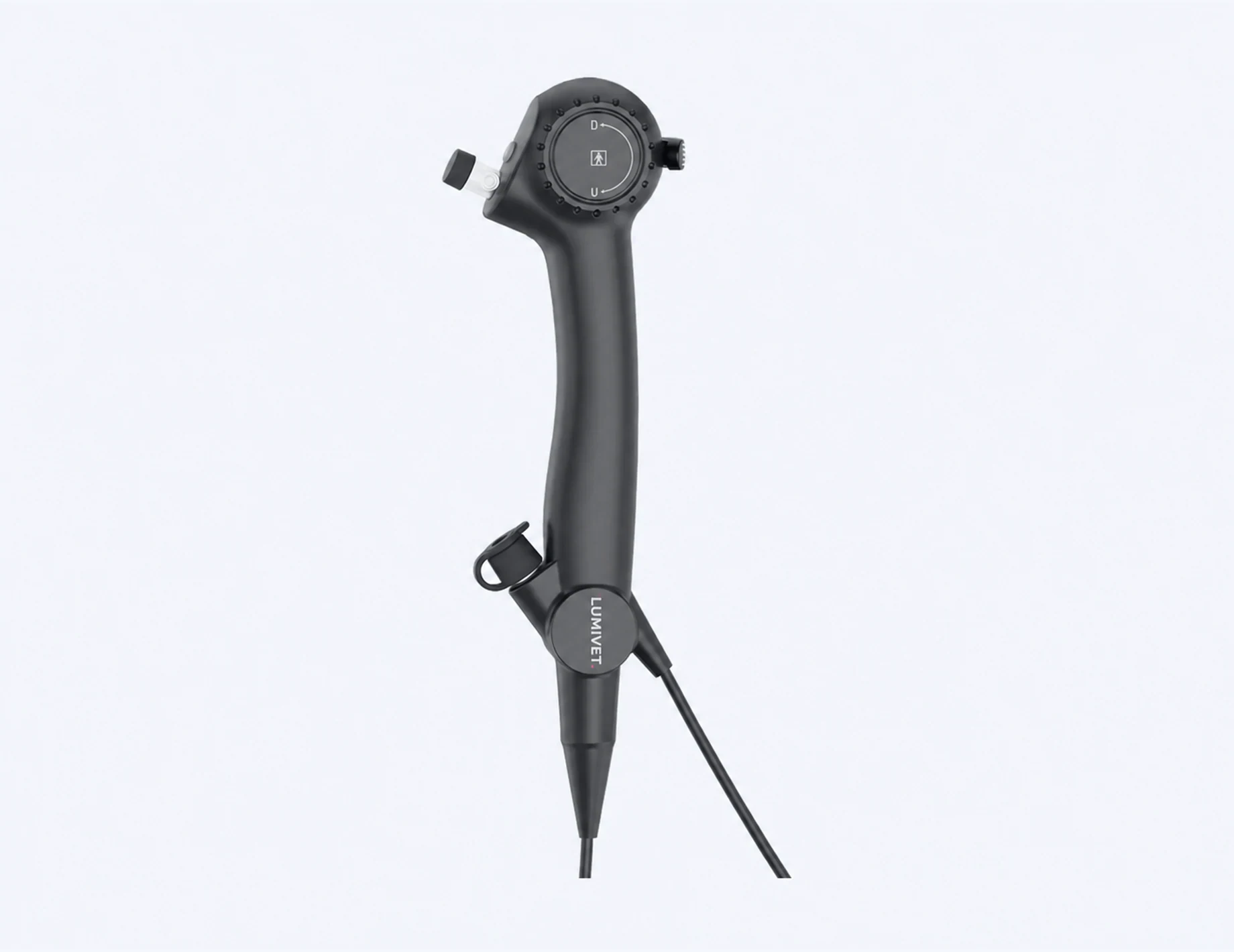Lumivet branded flexible endoscope platform main handle view