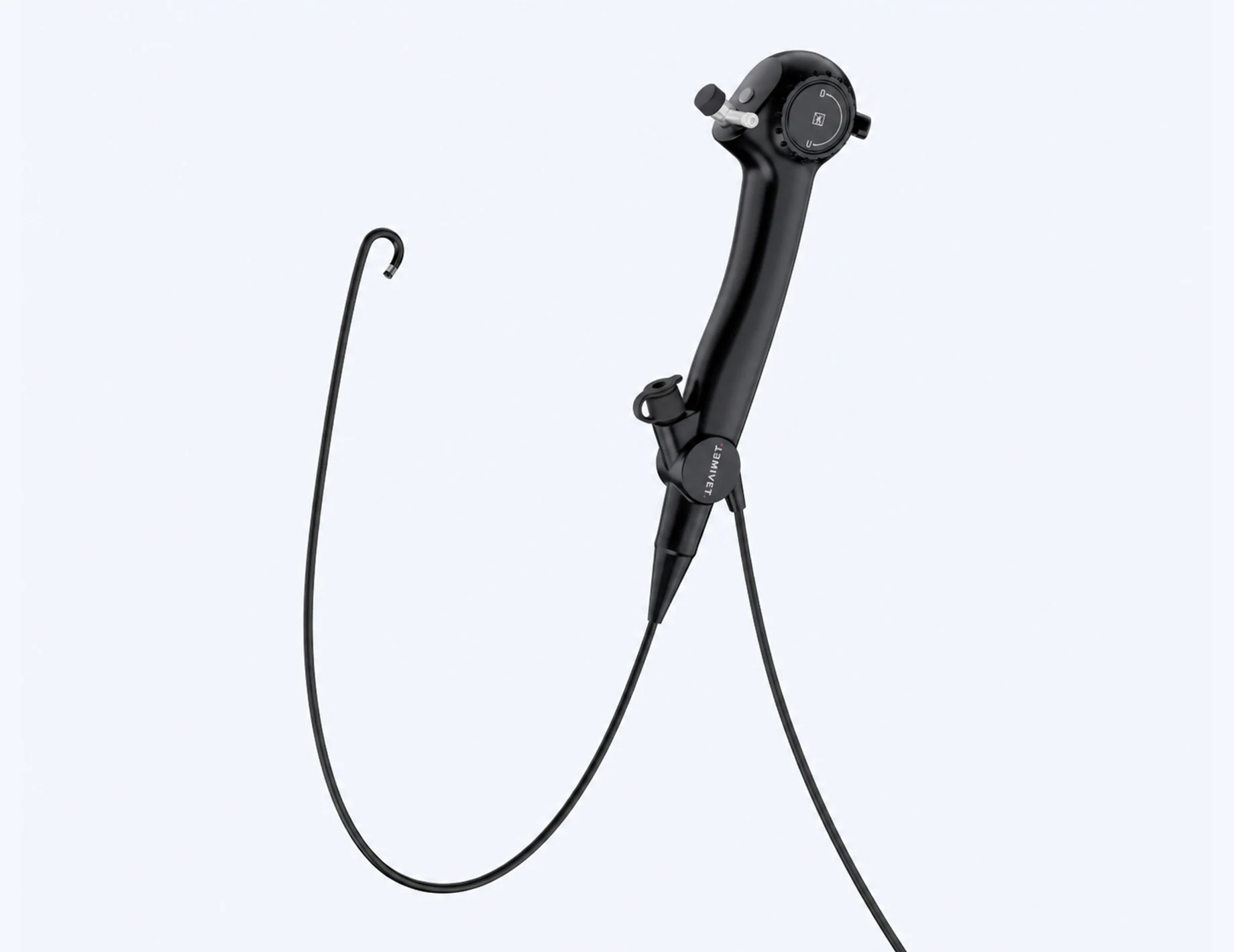 Lumivet branded flexible endoscope platform with complete curved insertion tube