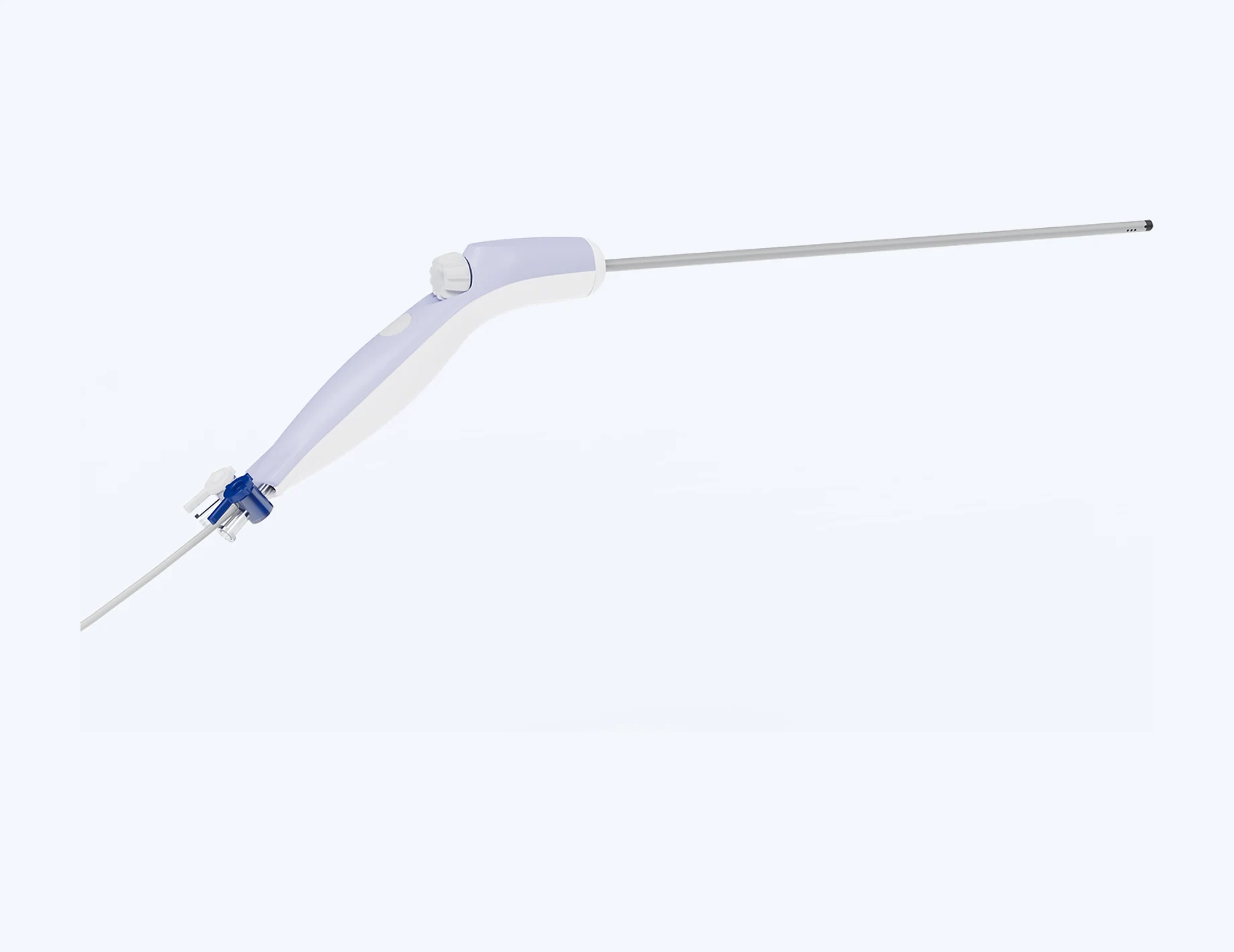 Lumivet veterinary laparoscope handle and rigid shaft, angled view