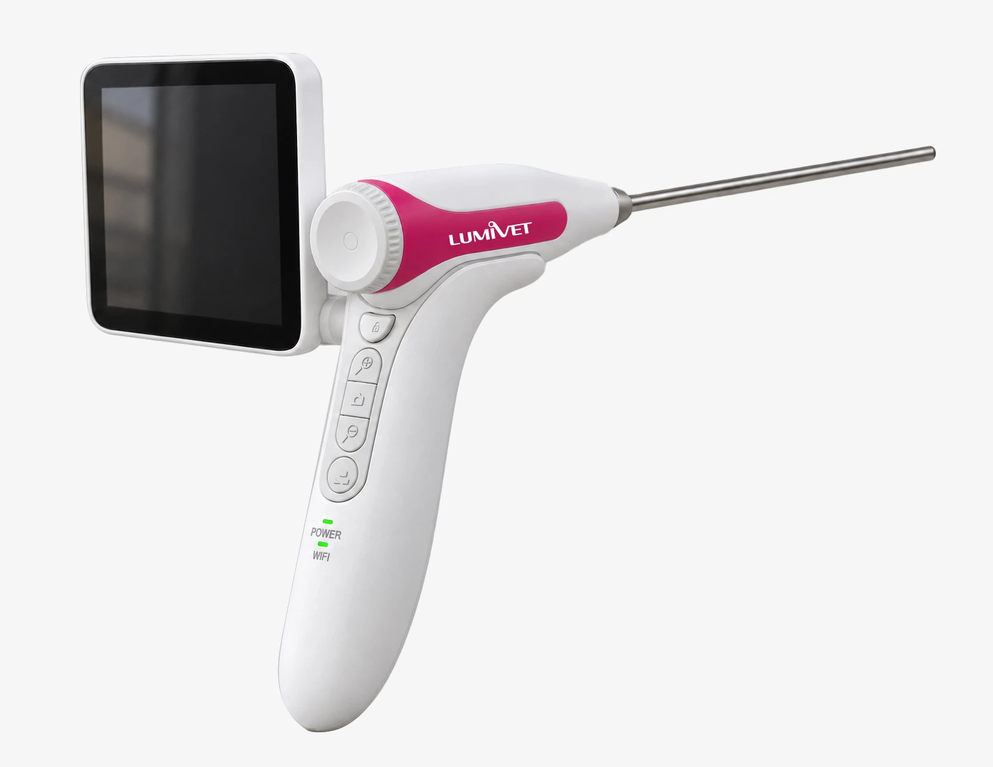E-Pocket handheld veterinary endoscope with a rigid scope