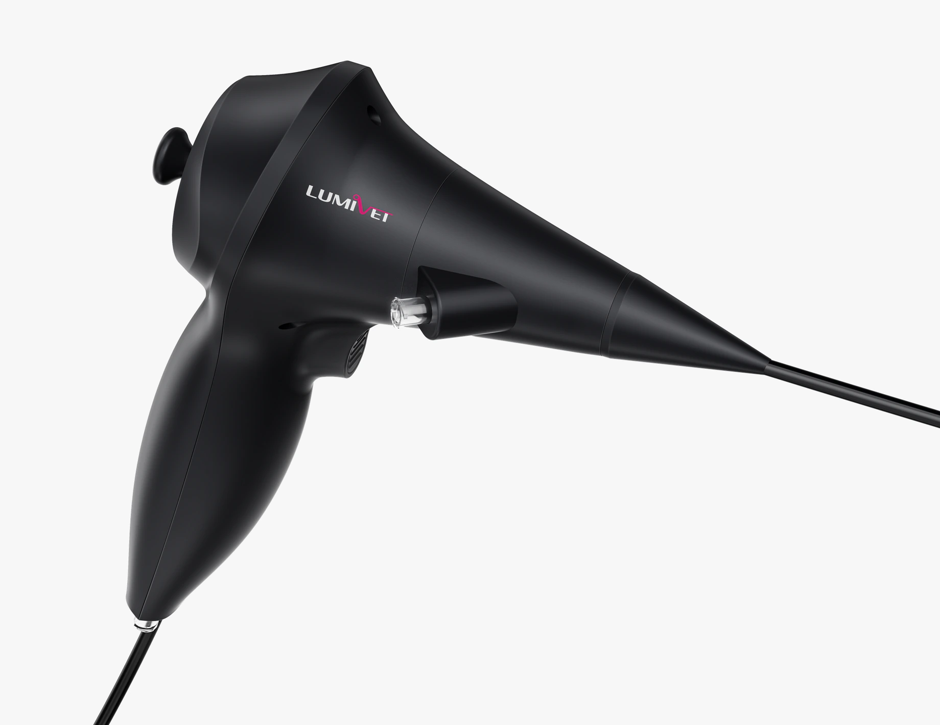 LumiVET veterinary gastroscope showing the handpiece and insertion tube